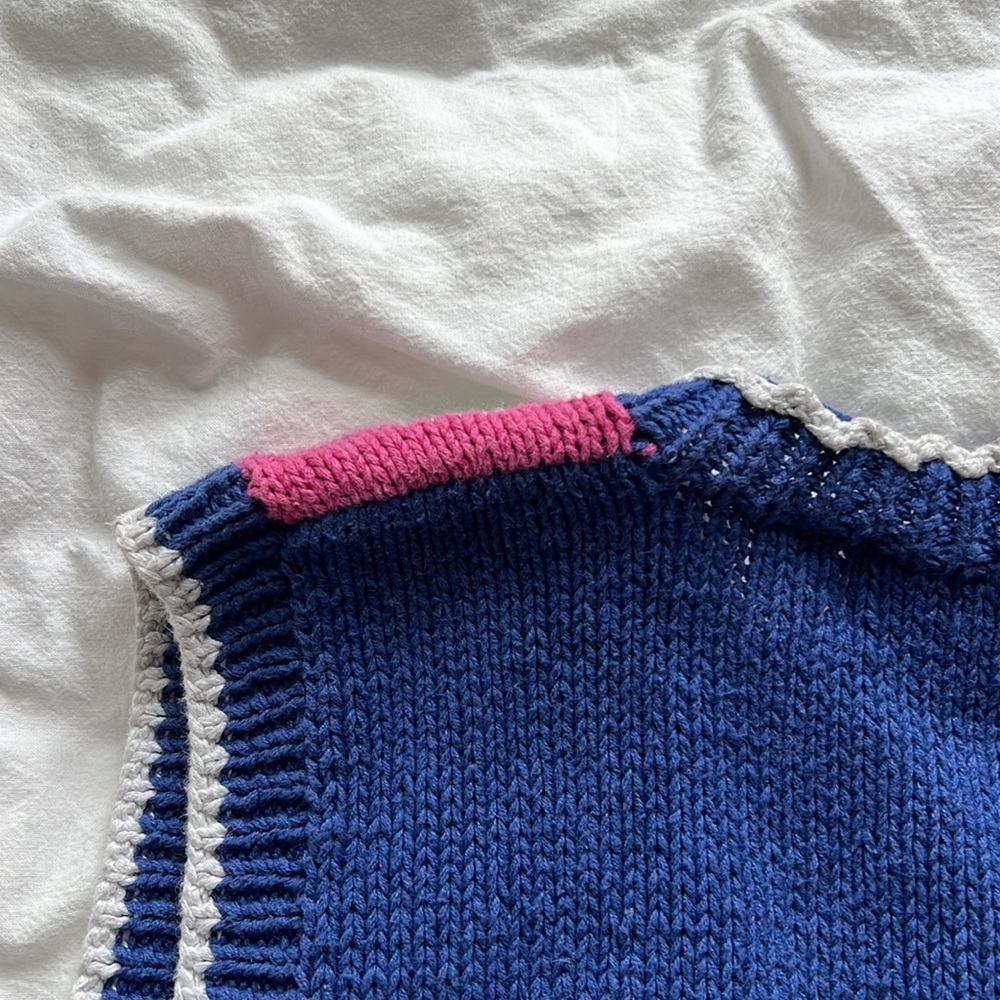 Vintage Hand Knit Ice Cream Sweater Vest - Picture 7 of 9